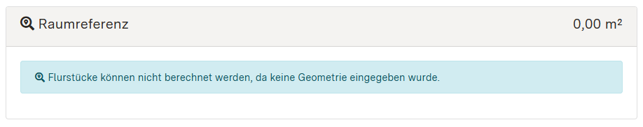 Screenshot der Detaildaten Raumreferenz