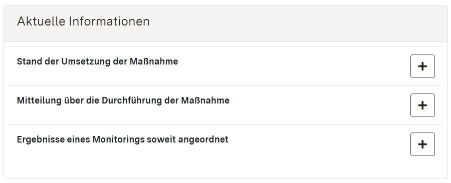 Screenshot: Aktuelle Informationen-Modul
