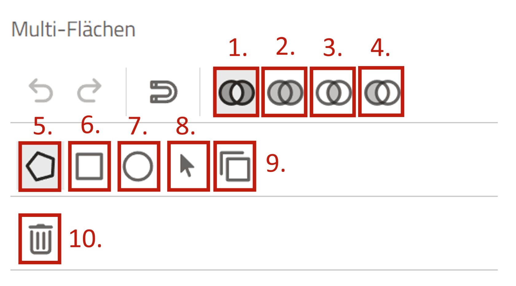 Screenshot der verfügbaren Web-GIS-Werkzeuge