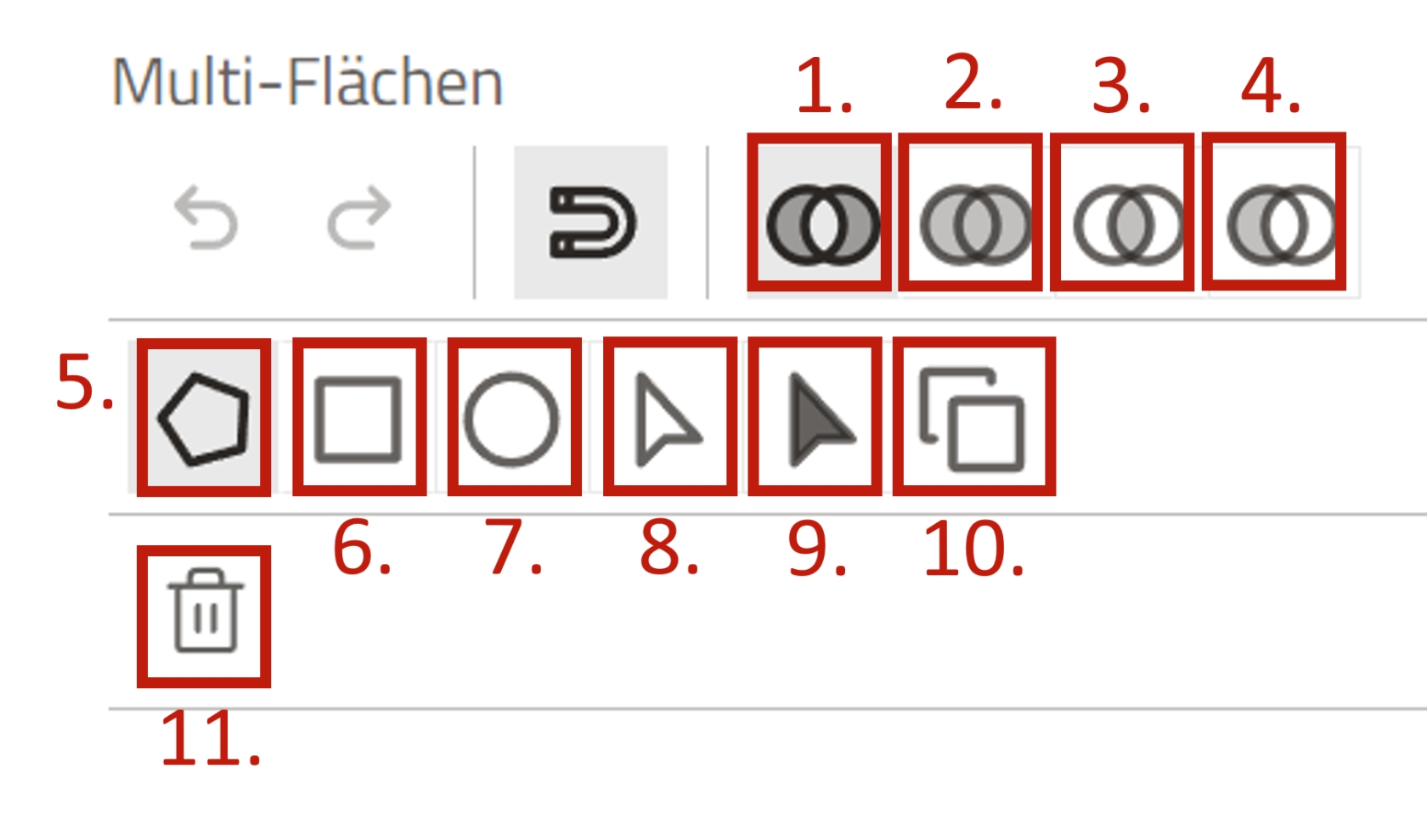 Screenshot der verfügbaren Web-GIS-Werkzeuge