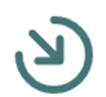 Screenshot des klickbaren Symbols Kreis mit Pfeil
