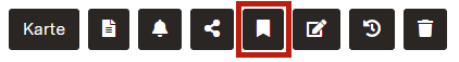 Screenshot: Kontrollelemente. Hervorhebung Lesezeichen-Button 